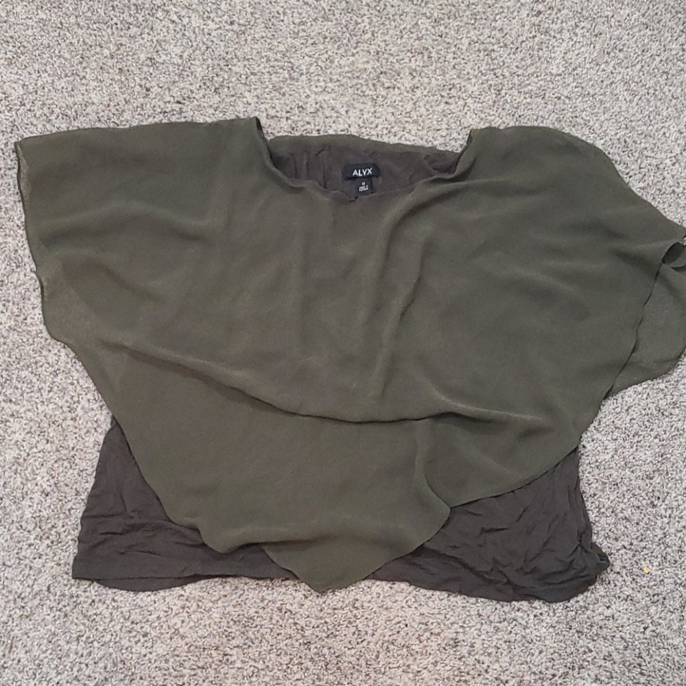Green flowy shirt